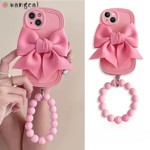 Luxury 3D Bow Phone Case For iPhone 15 14 Plus 13 12 11 Pro Max Mini X XR XS Max 8 7 6 6s Plus SE Wa