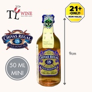 Chivas Regal 18yr whisky 50ml mini miniature  Alc:40% ✔Duty paid 100% ORIGINAL (Scothland)