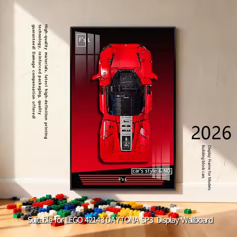 2026 NEW Display Wallboard Suitable for LEGO 42143DAYTONA SP3 building block car model Wall Mount Di
