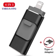 USB flash drive for iPhone 256GB 128GB OTG metal pen drive USB 3.0 Flash disk for iPhone 14 13 12 11