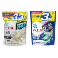 日本 P&amp;G - ARIEL清新除臭4D洗衣球-深藍款補充包33入+微香款補充包39入