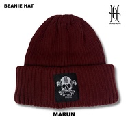 HATRED ALIVE Men's Beanie Hat Skate Distro Thick Knit Material Premium Quality Skull Logo