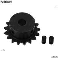 ZELTH 17 Tooth Gear, Black Oxide 25 Chain Roller Sprockets, Portable Single Strand 1/4" Pitch C45 Ca