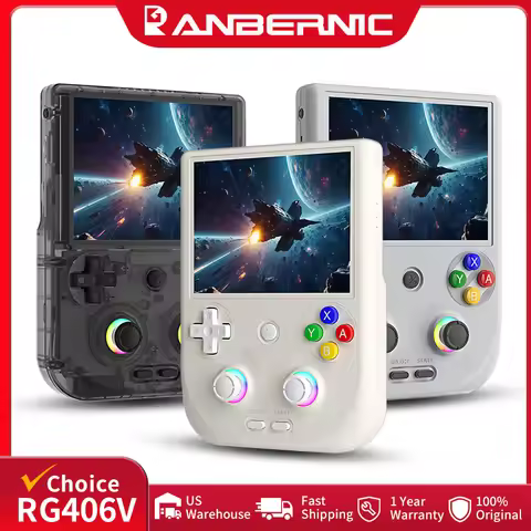Anbernic RG 406V Retro Handheld Games Console 4"IPS Multi-touch WIFI RGB Ligh 3D Hall Joystick 5500m
