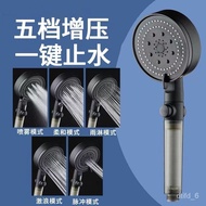 🚓Supercharged Shower Head Five-Speed Hand Held Shower Set Bath One-Click Water Stop Shower Head Cleaning Filter Shower H