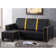SG TAN OSAKA 3 Seater Sofa + Stool - Black Color