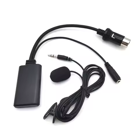 8 Pin Car Audio bluetooth Wireless Cable AUX Adapter with Microphone For Alpine KCM-123B M-BUS 9501