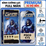 Xiaomi Poco C71 full screen transparent tempered glass. Screen protector