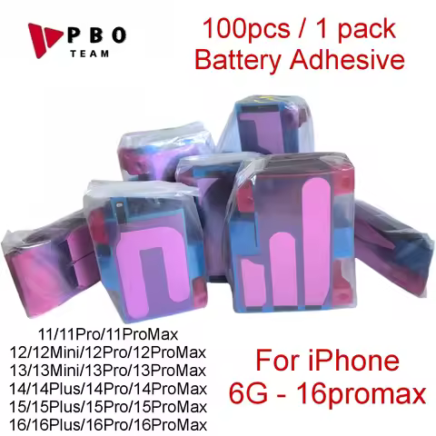 100pcs Battery Adhesive Sticker for iPhone 15 14 13 12 11 X XS XR 6 6S 7 8 Pro Max Plus Mini 3M Doub