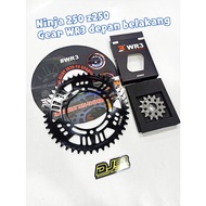 Gear Package wr3 ninja 250R ninja 250 fi old z250 fi front rear Gear