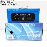 V-TEC Cash Box VT-867 NEW Portable Money Box Small Cash Box P27xW19xH12cm