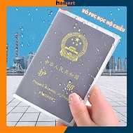 Vỏ Bọc Hộ Chiếu PVC Bao Passport Cover Chống Bụi Bẩn Trong Suốt Có Ngăn Đựng Thẻ Tiện Lợi
