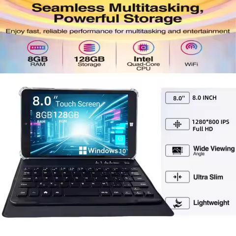 8GB RAM 128GB ROM 8 INCH Windows 10 Tablets Quad-Cores 64bit Intel Atom x5-Z8300 1280*800 IPS HDMI W