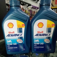 15w50 AX7 Shell Advance 4T 1L 100% ORIGINAL SHELL