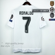 15-16 Real Madrid Retro Home Soccer Jersey No. Personalized Ronaldo From The European League