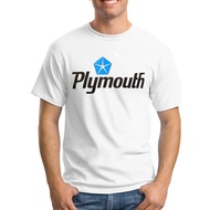 Classic Plymouth Logo 1 Cotton T-Shirt - 426/Hemi/Mopar/440/383/Muscle   xs-3xl   