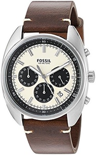 Fossil Men s Quartz Stainless Steel and Leather Watch, Color:Brown (Model: CH3044)