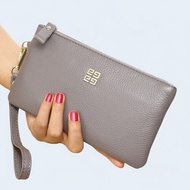 dompet perempuan cute dompet perempuan kecil Women 2024 New Temperament Key Genuine Leather Clutch