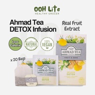 Ahmad Tea DETOX Fruit & Herb Infusion 5 Flavours (20 bags) Low Calorie, No Sugar, Healthy, Weight Lo