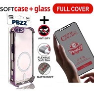 PBZZ Ceramic Privacy Resistant Tempered Glass Case for iphone 7 8 6 6S PLUS 7P 8P 6SP se 2 se3 phone