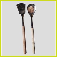 ⭕ ✯ ➺ ➶ BSS REGULAR SANDOK SIYANSI SET / STAINLESS STEEL SANDOK WOOD HANDLE / SIYENSI / FRYING SPOO