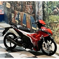 COVERSET YAMAHA Y16 MERAH PURBA STICKER TANAM