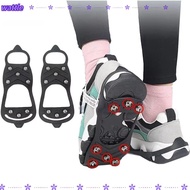 WATTLE 1 Pair Ice Gripper Spike, Anti-Slip Universal Shoes Crampons,  Spike 5/8 Teeth Spike Grips Cl