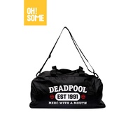 OHSOME x Marvel กระเป๋าเดินทางแบบถือและสะพาย สีดำแดง Deadpool Travel Bag