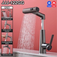 MCPRO Liftable Pull-Out Type Faucet Hot & Cold Universal Rotating Bathroom Face Wash Basin Faucet (J