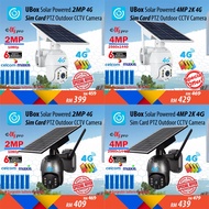 UBox 4G Sim Card 4MP 2560x1440 / 2MP 1960x1080 HD Solar Powered Outdoor PTZ 360 Degree Rotation Wire