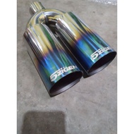 5zigen car exhaust blue branch bass sound