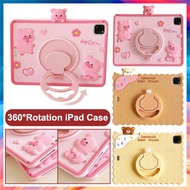 360° Rotatable Stand Kids Cute Pig Cartoon 3D Pattern Shockproof Tablet Cover Protective Case for ip
