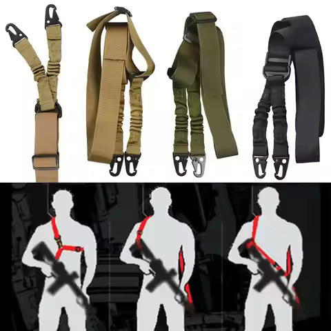 Tactic Guns Sling 3 Point Bungee Airsoft Rifles Strapping Belt Militaries Hunting Part Three-Point G