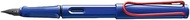 Lamy Safari 014 Extra Fine Nib Fountain Pen Box Pack | Sturdy Plastic, Blue & Red Body | Metal Clip,