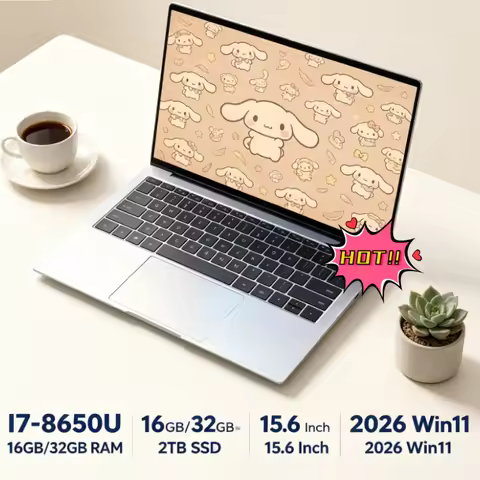 Intel I7-8650U Durable 15.6" Portable Laptop Windows11 Notebook 32GB DDR4 2TB SSD Pc Gamer Office Co