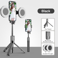 UPMOSTEK 4 in 1 Wireless Bluetooth Selfie Stick With LED Ring Light Foldable Tripod for Xiaomi Samsu