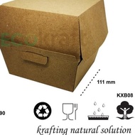 Ω Kraft Burger Box / Paper Hamburger Box (Contents 50 Pcs)