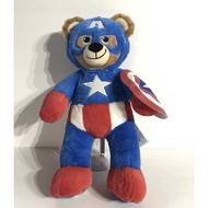 ตุ๊กตาบิ้วอะแบร์ ตุ๊กตากัปตันอเมริกา Capn America Marvel ⭐️Build-A-Bear Workshop⭐️🇺🇸สินค้ามือสองนำเ