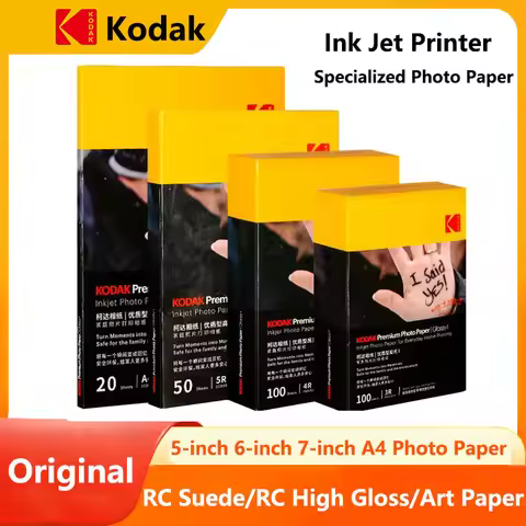20-100 sheets High Gloss Original Kodak Photo Paper 3R/4R/5RA4 Color Photo Paper Inkjet Printing 5/6