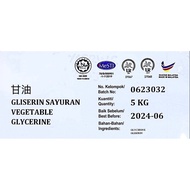 #HALAL Glycerine / Vegetable Glycerine Glycerin 甘油 VG 99.7%min FOOD GRADE
