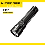 NITECORE EX7 Running Hiking Flashlight USB-C 6000 Lumens Rechargeable LED EDC Uhi Beam Distance 50