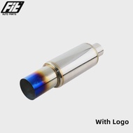 Universal Car Straight Muffler Pipe 2 inch inlet Burnt Blue Sport Exhaust Muffler 3.5 inch outlet