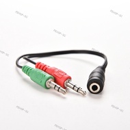 3.5mm Audio Male Jack 2 Female To Male Plug Cable Headset Adapter Y Splitter Microphone   SG@1F