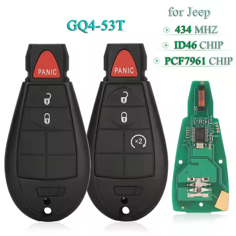 jingyuqin GQ4-53T For Jeep Cherokee Altitude Latitude Lux Limited Trailhawk 2014-2021 Remote Car Key