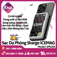Sạc Dự Phòng SHARGE ICEMAG 1 / ICEMAG 2 IQ2 30w 10000mAh RGB Tản Nhiệt Hít Từ Tính Sạc Không Dây - B
