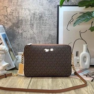 [Buy in the US] m.k Saffiano Crossbody Bag Brown logo size 24cm