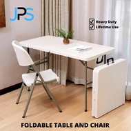 ﺴ☇◈6 feet Heavy Duty Foldable Table &amp; Chair black &amp; White Lifetime Forever 4ft ,6ft Bench Stool Outd