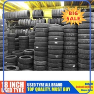 ⭐ [100% ORIGINAL] ⭐ READY STOCK Used Tyre 18 inch Tayar Terpakai inci Bridgestone Michelin 225 235 245 255 265 275 285 295 35 40 45 50