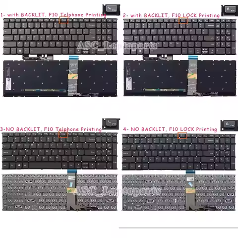 New US QWERTY Keyboard for Lenovo ThinkBook 15 G2 ARE 20VG 15 G2 ITL 20VE , ThinkBook 15p IMH - Type