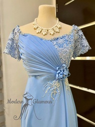 POWDER BLUE Mother of the Bride Groom Ninang Principal Sponsor Formal Event Gown